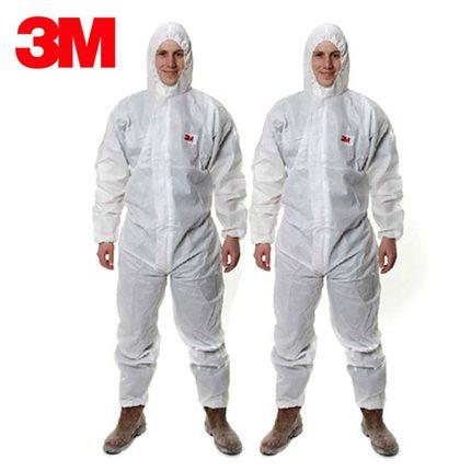 3M 4515白色带帽连体防护服