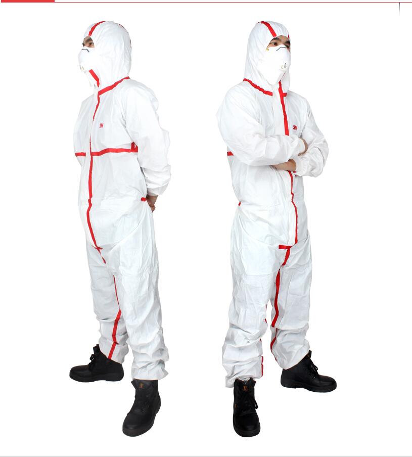 3M4565连帽红色胶条连体透气防护服价格 3M4565连帽红色胶条连体透气防护服价格