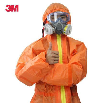 3M 4690化学防护服防化服 防硫酸喷漆耐酸碱工作服隔离全身防辐射